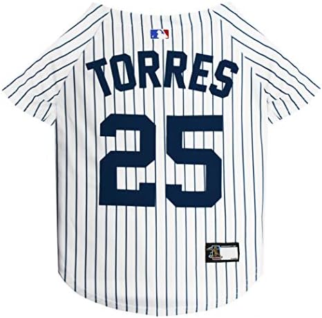 MLBPA - Gleyber Torres, Gleyber David Torres Castro #25 Pet Jersey - MLB New York Yankees Mesh, Large