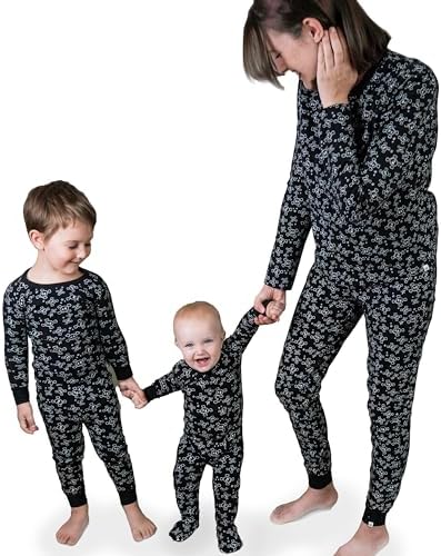 HonestBaby Family Matching Holiday Pajamas 100% Organic Cotton for Men, Women, Kids, Toddlers, Baby Boys, Girls, Unisex, Pets