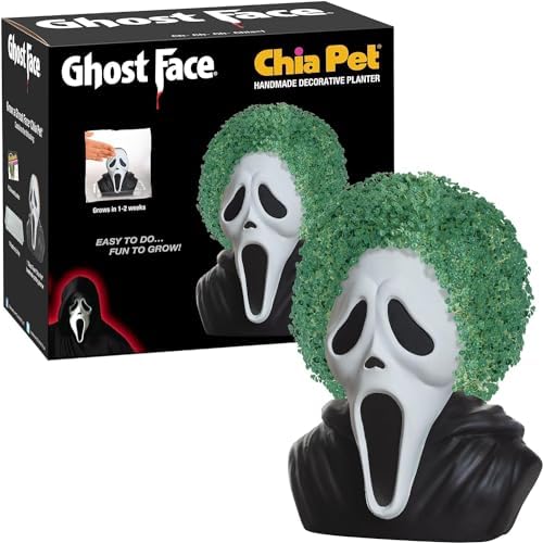 Chia Pet Ghost Face Terracotta Planter with Seed Pack