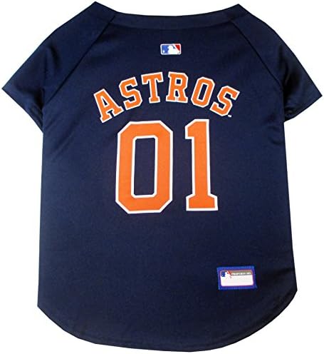 Official MLB Houston Astros Pet Jersey for Dogs & Cats, Size Medium - Stylish Baseball Jersey for Your Furry Fan- Show Off Team Spirit with The Perfect Fan Apparel Gear for Pet, Dog & Cat