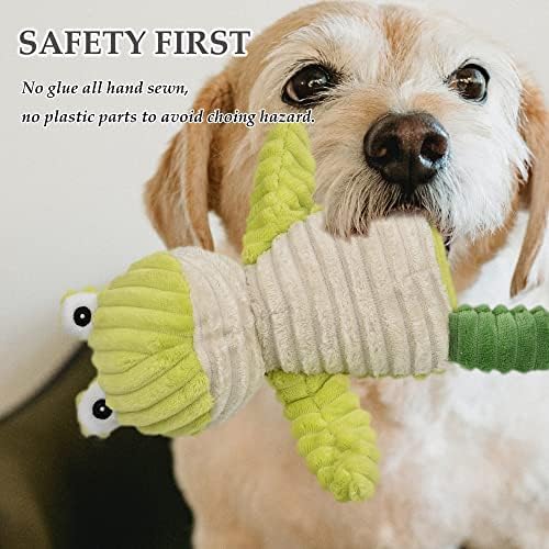 LECHONG 5 Pack Tough Dog Toys Stuffed Squeaky Dog Toys Assortment Plush Animal Dog Toy Value Bundle Puppy Pet Dog Toys for Small Medium Large Dogs