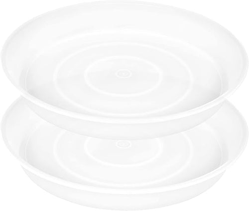 2 Pack of 14 inch Plant Saucer, 1.7" Depth Tray, Large Deep Garden Plastic by Bleuhome