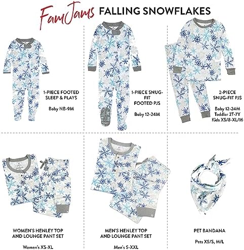 HonestBaby Family Matching Holiday Pajamas 100% Organic Cotton for Men, Women, Kids, Toddlers, Baby Boys, Girls, Unisex, Pets