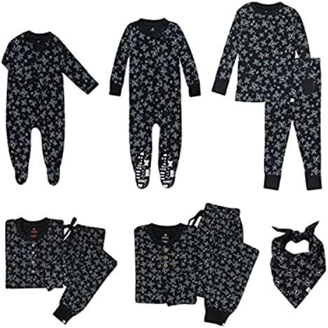 HonestBaby Family Matching Holiday Pajamas 100% Organic Cotton for Men, Women, Kids, Toddlers, Baby Boys, Girls, Unisex, Pets