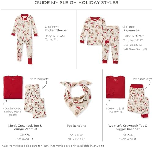 Burt's Bees Baby Matching Family Jammies, Organic Cotton, Holiday Pajamas