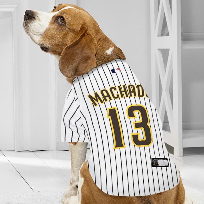 MLB San Diego Padres Dog Jersey - MLBPA MANNY MACHADO PET JERSEY, Small. CUTEST MLB BASEBALL JERSEY for DOGS & CATS