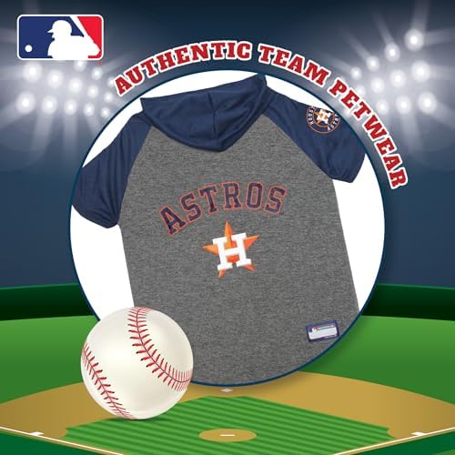 Pets First MLB Hoodie for Dogs & Cats - Houston Astros Dog Hooded T-Shirt, Medium. - MLB Team Color Hoody (AST-4044-MD)