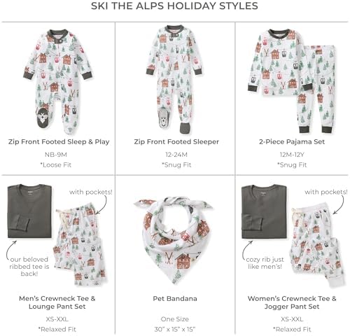 Burt's Bees Baby Matching Family Jammies, Organic Cotton, Holiday Pajamas
