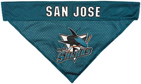NHL San Jose Sharks Bandana for Dogs & Cats, Small/Medium. - Cute & Stylish Bandana! The Perfect Hockey Fan Scarf Bandana, Great for Birthdays Or Any Party!