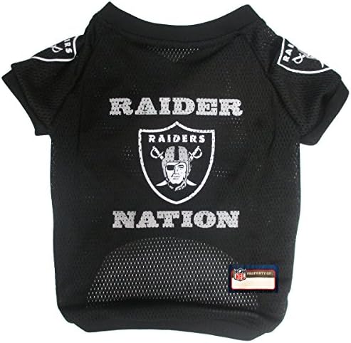 Pets First NFL Las Vegas Raiders Raglan Jersey Raiders Nation - Size Large. Cutest Football Jersey for Dogs & Cats