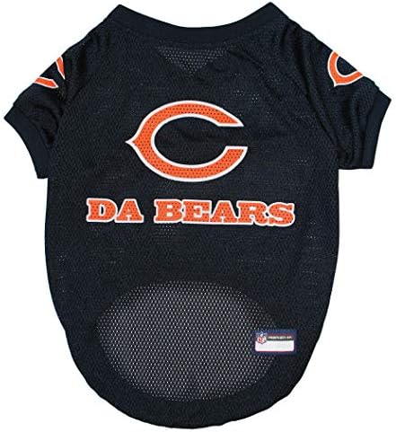 NFL Chicago Bears Raglan Jersey Da Bears - X-Large. Cutest Football Jersey for Dogs & Cats