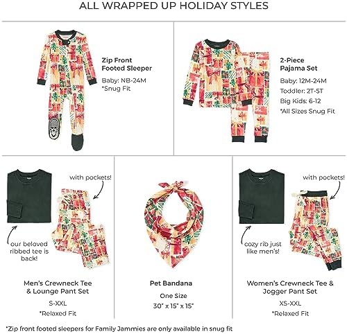 Burt's Bees Baby Matching Family Jammies, Organic Cotton, Holiday Pajamas