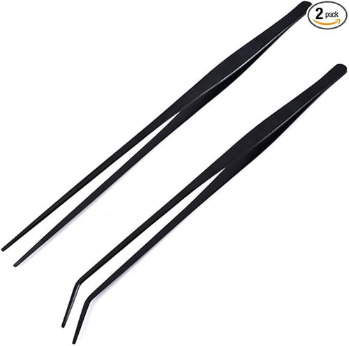 2 Pack Aquarium Forceps, 15 inch Long Handle Aquarium Tweezers Stainless Steel by XIGUI