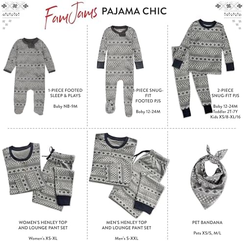 HonestBaby Family Matching Holiday Pajamas 100% Organic Cotton for Men, Women, Kids, Toddlers, Baby Boys, Girls, Unisex, Pets