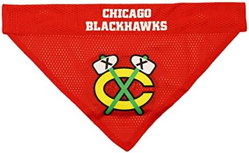NHL CHICAGO BLACKHAWKS BANDANA for DOGS & CATS, Large/X-Large. - Cute & Stylish Bandana! The Perfect HOCKEY FAN Scarf Bandana, great for Birthdays or any Party!