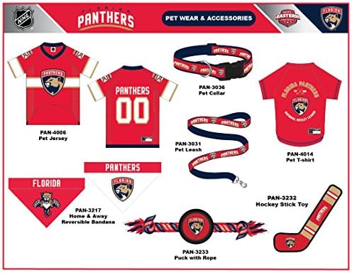NHL FLORIDA PANTHERS BANDANA for DOGS & CATS, Small/Medium. - Cute & Stylish Bandana! The Perfect HOCKEY FAN Scarf Bandana, great for Birthdays or any Party!