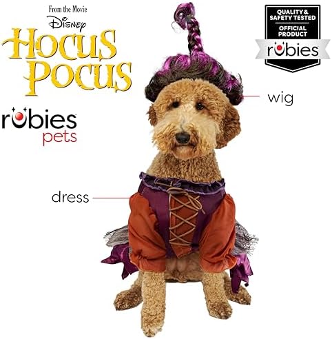 Rubies Disney Hocus Pocus Mary Sanderson Pet Costume and Wig