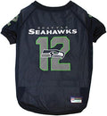 Pets First Seattle Seahawks NFL Jersey - 12th Man - X-Small. Cutest Football Jersey for Dogs & Cats
