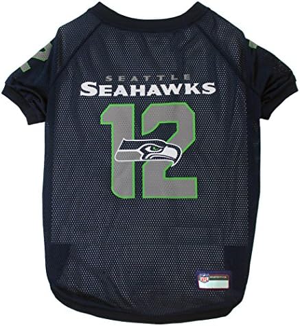 Pets First Seattle Seahawks NFL Jersey - 12th Man - X-Small. Cutest Football Jersey for Dogs & Cats