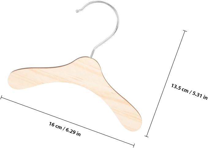 Wooden Pet Clothes Hangers 8.66-inch Small Dog and Cat Hangers Wear-Resistant - Image 2