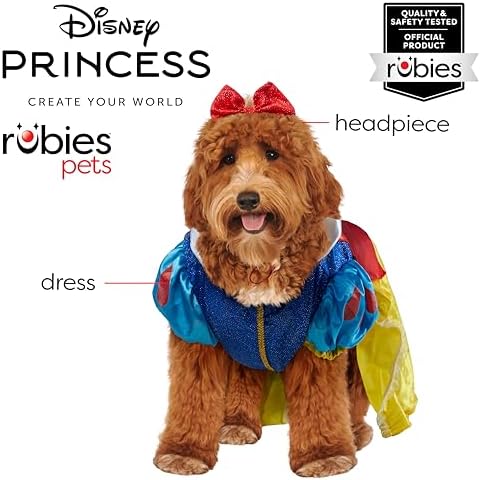 Rubies at Party City Disney Princesses: Snow White Pet Costume for for Dogs or Cats, Large