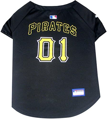 Official MLB Pittsburgh Pirates Pet Jersey for Dogs & Cats, Size Large - Stylish Baseball Jersey for Your Furry Fan- Show Off Team Spirit with The Perfect Fan Apparel Gear for Pet, Dog & Cat