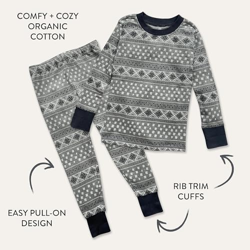 HonestBaby Family Matching Holiday Pajamas 100% Organic Cotton for Men, Women, Kids, Toddlers, Baby Boys, Girls, Unisex, Pets