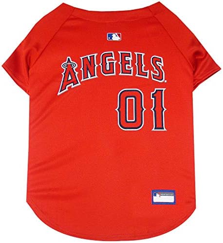 Official MLB Los Angeles Angels Pet Jersey for Dogs & Cats, Size Medium - Stylish Baseball Jersey for Your Furry Fan- Show Off Team Spirit with The Perfect Fan Apparel Gear for Pet, Dog & Cat