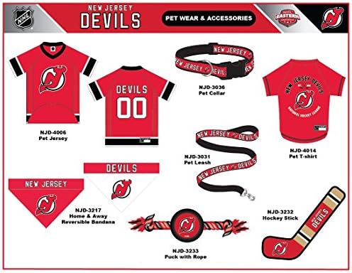 NHL NEW JERSEY DEVILS BANDANA for DOGS & CATS, Small/Medium. - Cute & Stylish Bandana! The Perfect HOCKEY FAN Scarf Bandana, great for Birthdays or any Party!