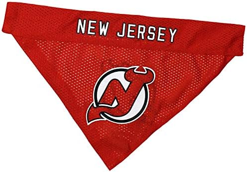NHL NEW JERSEY DEVILS BANDANA for DOGS & CATS, Small/Medium. - Cute & Stylish Bandana! The Perfect HOCKEY FAN Scarf Bandana, great for Birthdays or any Party!