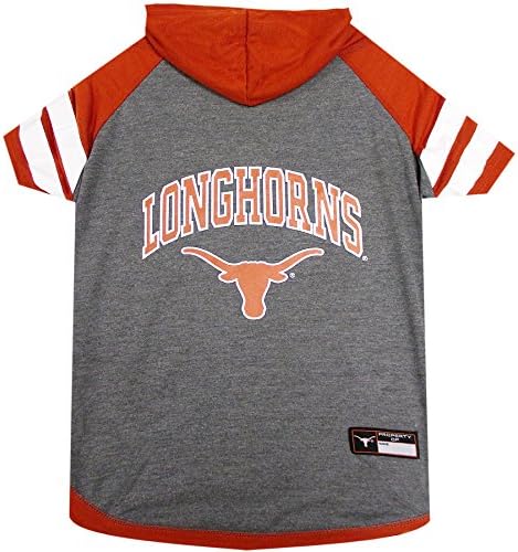 Pets First NCAA Dog Hoodie - Texas Longhorns - Dog & Cat - Medium - Collegiate Licensed - Sports Hoody T-Shirt