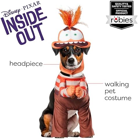 Rubies Disney Inside Out: Anxiety Pet Costume for for Dogs or Cats, Small