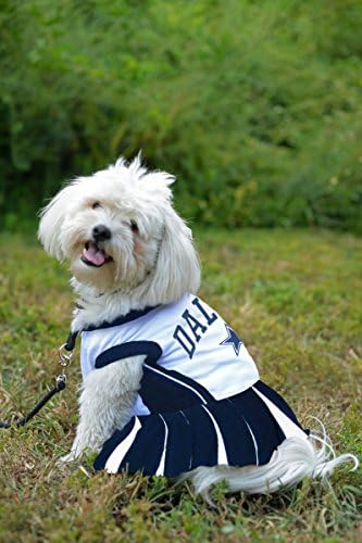 Pets First Dallas Cowboys NFL Cheerleader Dress For Dogs - Size X-Small