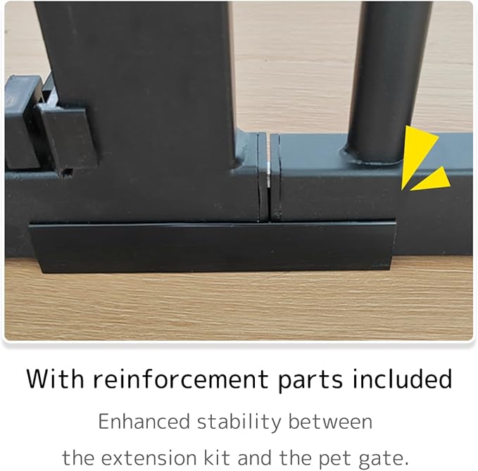Lumizone Extra Tall Pet Gate 55.12" High Pressure Mounted 12.60" Wide Extension - Image 4