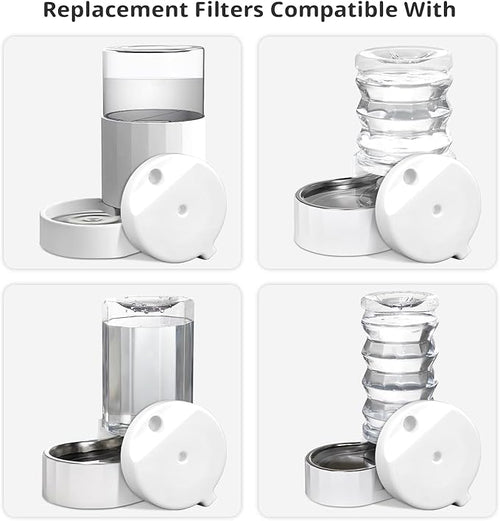 8Pcs Gravity Pet Water Fountain Filters, Automatic Pet Waterer Replacement - Image 2
