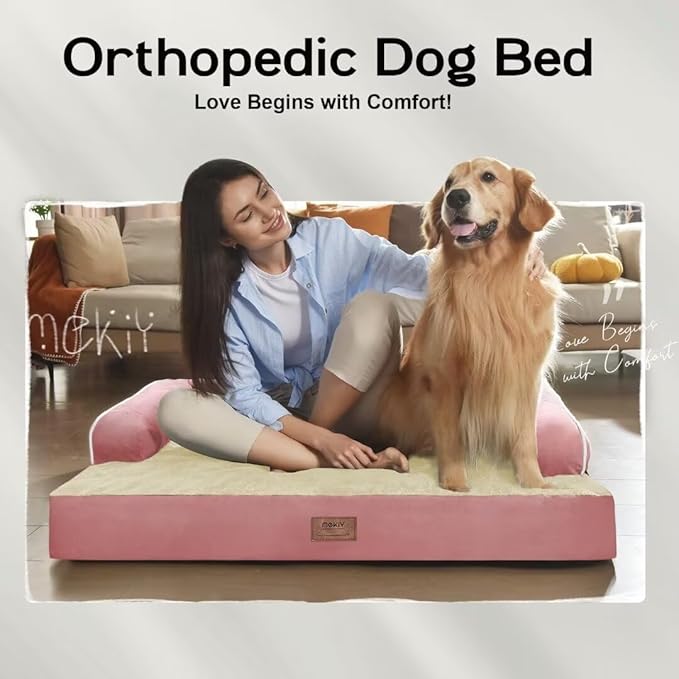 Large Dog Bed Orthopedic Washable Extra Pink XL XLarge Big Dog Bed - Image 7