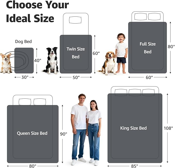 LOOBANI Waterproof Dog Blanket for Couch: Reversible Flannel Bed Blanket for - Image 8