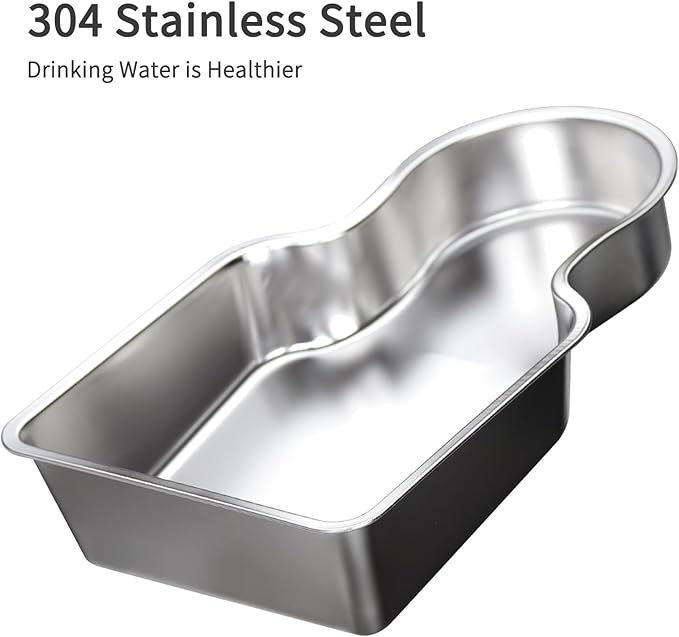 RIZZARI Stainless Steel Pet Water Feeder: 8L Gravity Leak-Proof Auto Refill - Image 5