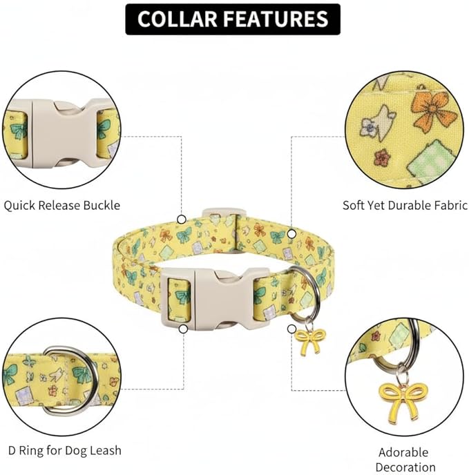 Bow Dog Collar for Large Dogs, Cute Dog Collar - Image 3