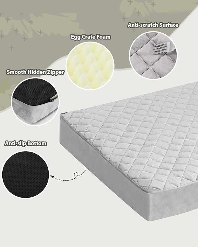 Orthopedic Dog Beds for Medium Dogs Waterproof Dog Bed for Crate, - Image 5