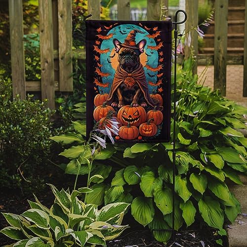 Caroline's Treasures DAC1507GF French Bulldog Witchy Halloween Garden Flag Mailbox Flag Decorative Yard Flag Banner Outside Patio Artwork Yard Flower Beds, Garden Size, Multicolor
