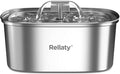 Cat Water Fountain Stainless Steel: 3.2L/108oz Pet Foundatin Water Bowl by Rellaty