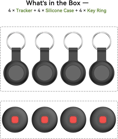 Air Tracker Tags for Android & iPhone, 4 Pack Anti-Lost Dog/Pet/Key Tracker Tags - Image 2