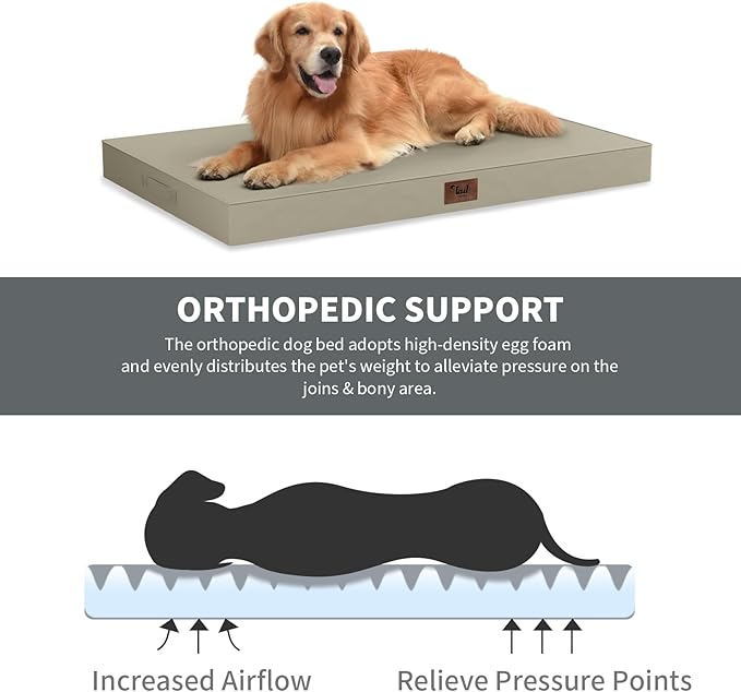 Large Outdoor All Weather Dog Bed, Waterproof Pet Bed - Image 3