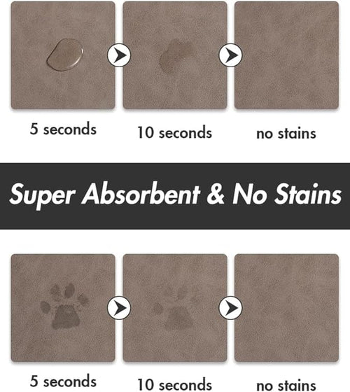 Absorbent Dog Water Mat for Food and Bowl - Image 2