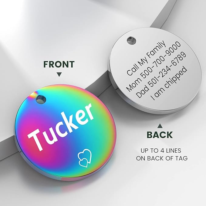 YEHANTI Dog Tags Engraved for Pets Personalized, Custom Stainless Steel Dog - Image 2
