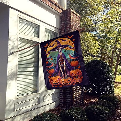 Caroline's Treasures DAC1512CHF Italian Greyhound Witchy Halloween House Flag Large Porch Sleeve Pole Decorative Outside Yard Banner Artwork Wall Hanging, Polyester, House Size, Multicolor