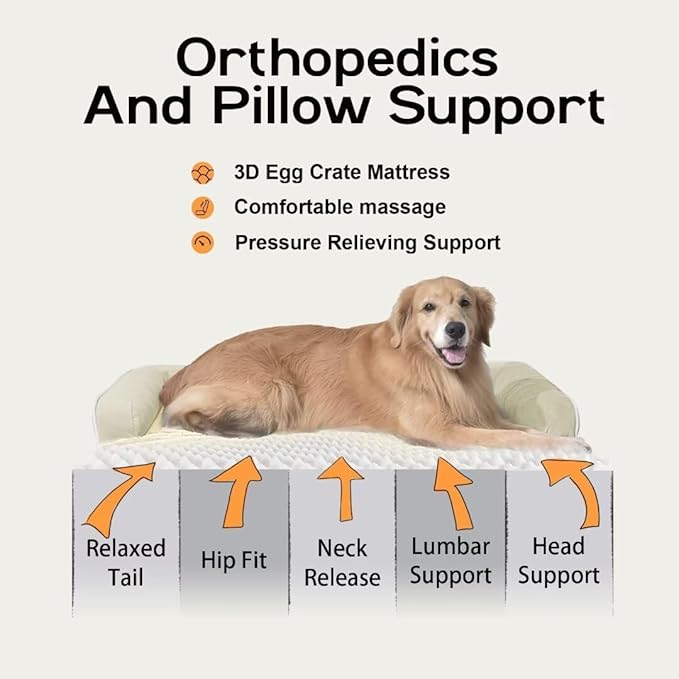 Large Dog Bed Orthopedic Washable: Extra XL XLarge Big Dog Bed - Image 2