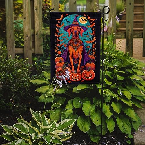 Caroline's Treasures DAC1539GF Vizsla Witchy Halloween Garden Flag Mailbox Flag Decorative Yard Flag Banner Outside Patio Artwork Yard Flower Beds, Garden Size, Multicolor