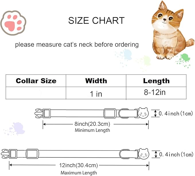 Cat Collar-2 Pack Cat Collar Black and White Linnet - Image 7